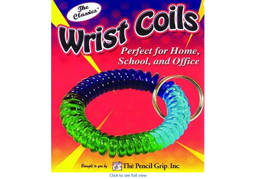THE PENCIL GRIP COMPANY Wrist Coil Keychain, Tri-Color*