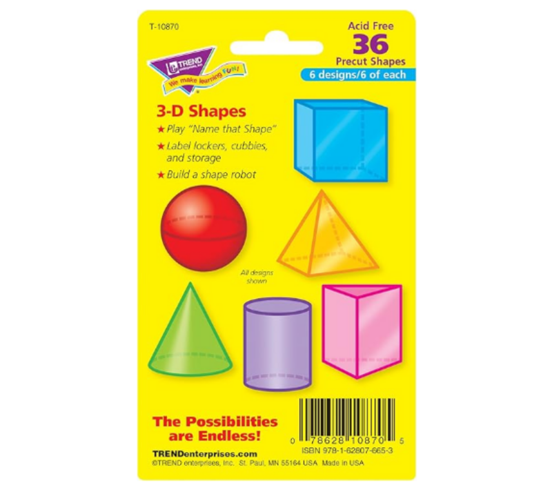 3D Shapes Accents (D)*