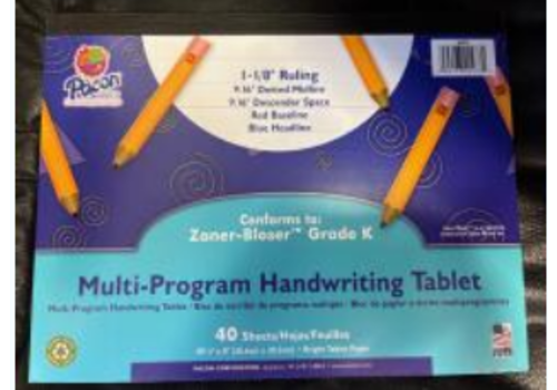PACON Multi-Program Handwriting Tablet * PACON Multi-Program Handwriting Tablet *