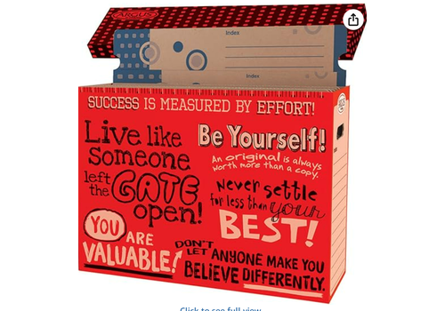 Trend Enterprises Poster Storage Box- red*