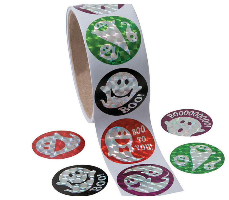 Ghost Prism Sticker Roll - 100 Pc.( holographic)*