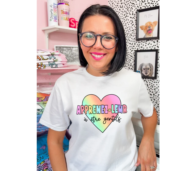 Teach Them To Be Kind Tee (french)- large*