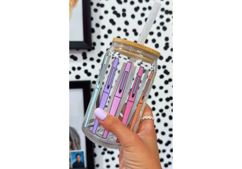 Lessons In Positivity Flair Obsessed Glass Can*