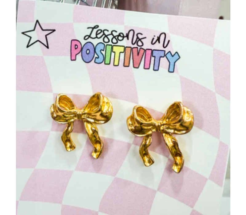 Metal Bow Tie Earrings*