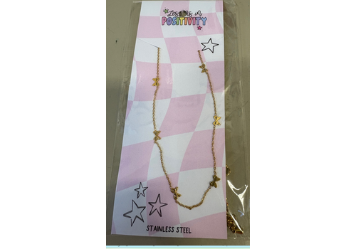Lessons In Positivity Bow Necklace*
