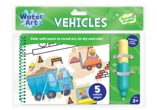 PEACEABLE KINGDOM Vehicles Water Art Book*