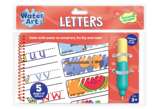 PEACEABLE KINGDOM Letters Water Art Book*