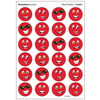 Red Smiles, Strawberry scent Scratch 'n Sniff Stinky Stickers (D)