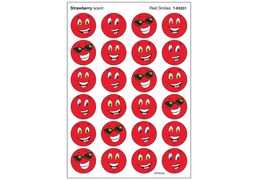 Trend Enterprises Red Smiles, Strawberry scent Scratch 'n Sniff Stinky Stickers (D)*