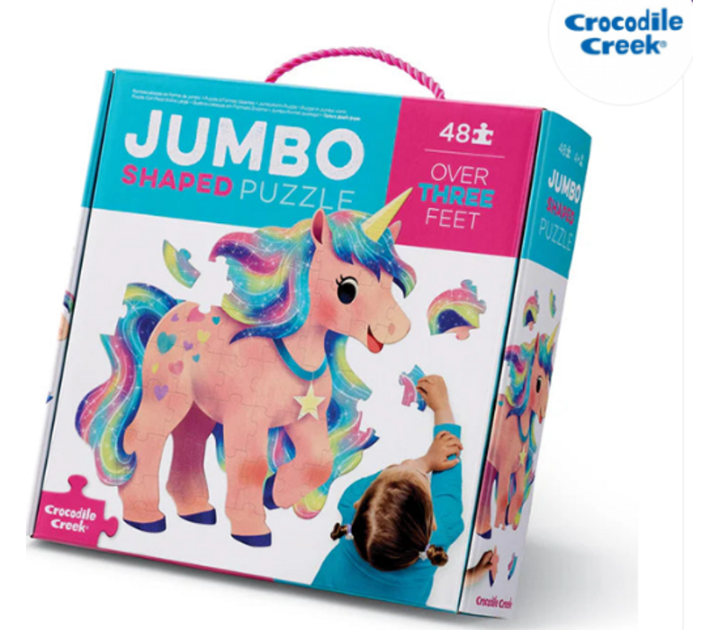 Crocodile Creek 48 Piece Jumbo Shaped Unicorn Puzzle*