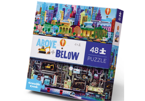 Crocodile Creek Above + Below 48 Piece Puzzle - Big City* Crocodile Creek Above + Below 48 Piece Puzzle - Big City*