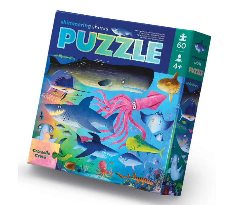 60-Piece Foil Puzzle - Shimmering Sharks*