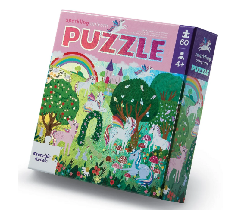 60-Piece Foil Puzzle - Sparkling Unicorn*