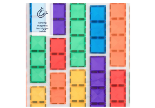 Connetix CONNETIX Rainbow Rectangle Pack, 18 Pieces*
