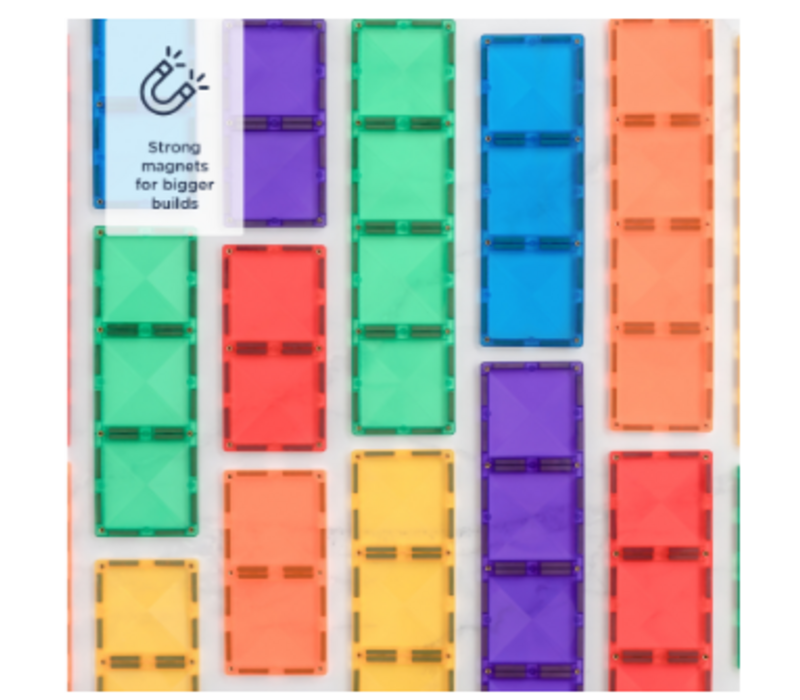 CONNETIX Rainbow Rectangle Pack, 18 Pieces*