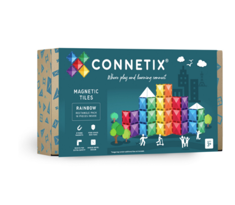 CONNETIX Rainbow Rectangle Pack, 18 Pieces*