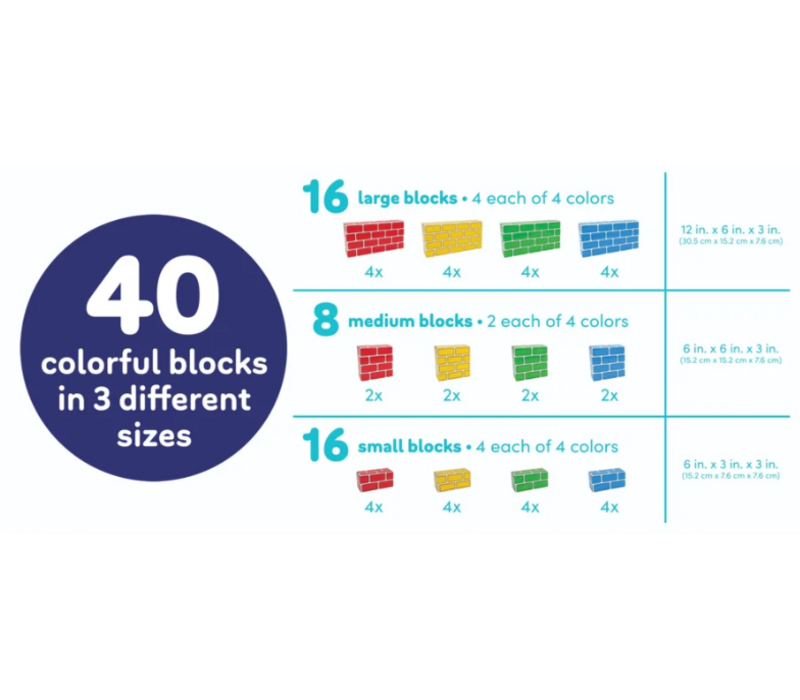 Easy-Stack Cardboard Blocks (40-Piece Set)*