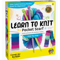 Learn To Knit A Pocket Scarf Craft Kit*