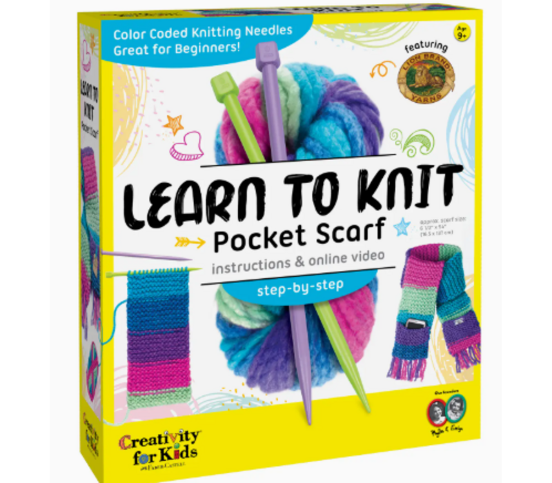 Learn To Knit A Pocket Scarf Craft Kit*