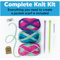 Learn To Knit A Pocket Scarf Craft Kit*