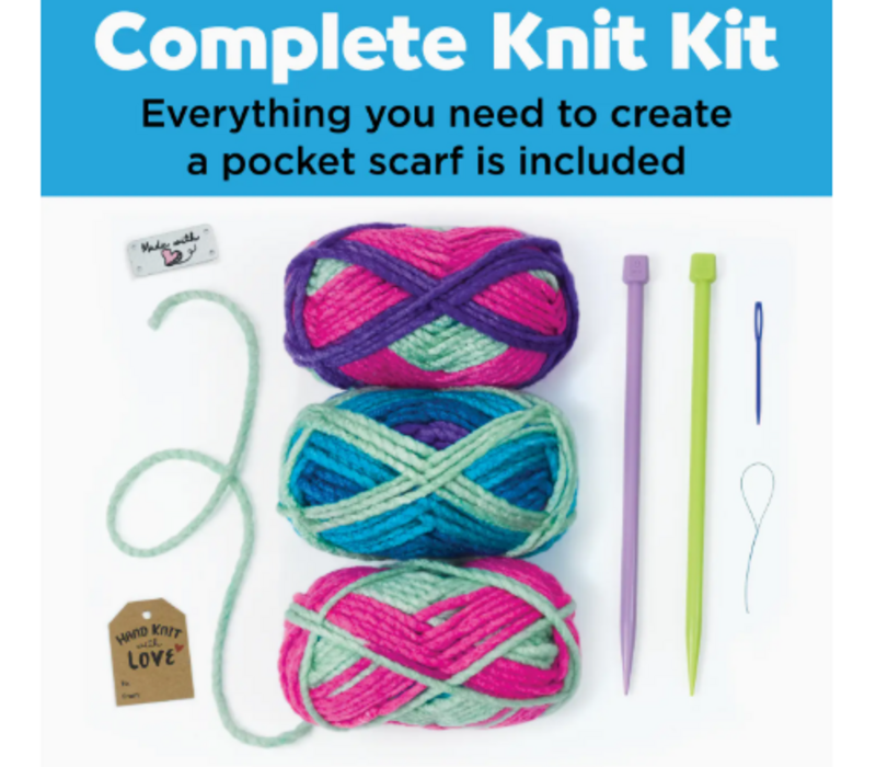 Learn To Knit A Pocket Scarf Craft Kit*