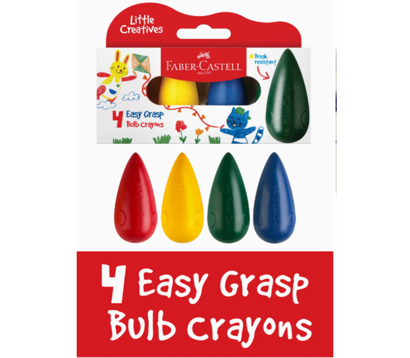 Little Creatives Easy Grasp Bulb Crayons Set of 4*