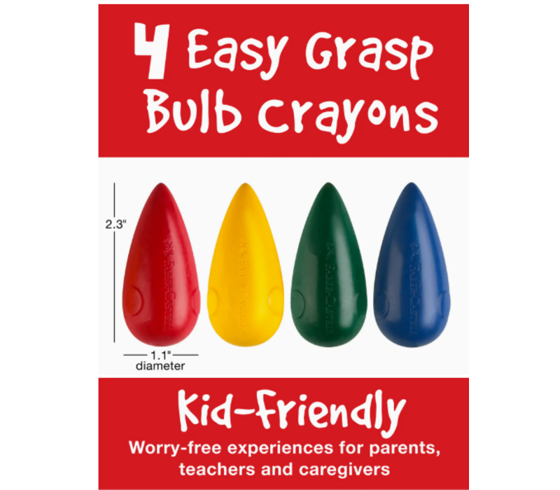 Little Creatives Easy Grasp Bulb Crayons Set of 4*