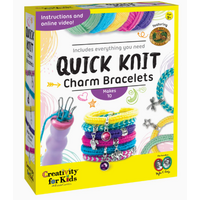 Quick Knit Charm Bracelets Diy Craft Kit For Kids*