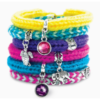 Quick Knit Charm Bracelets Diy Craft Kit For Kids*