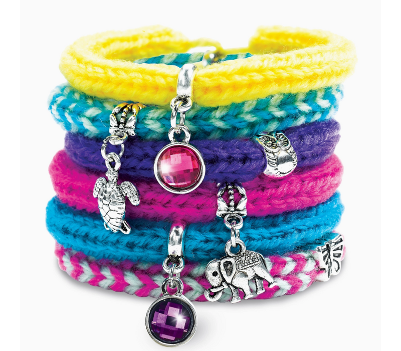 Quick Knit Charm Bracelets Diy Craft Kit For Kids*