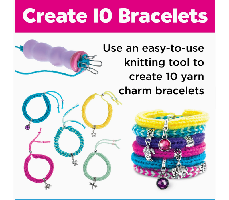 Quick Knit Charm Bracelets Diy Craft Kit For Kids*