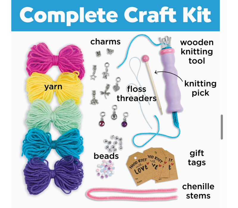 Quick Knit Charm Bracelets Diy Craft Kit For Kids*