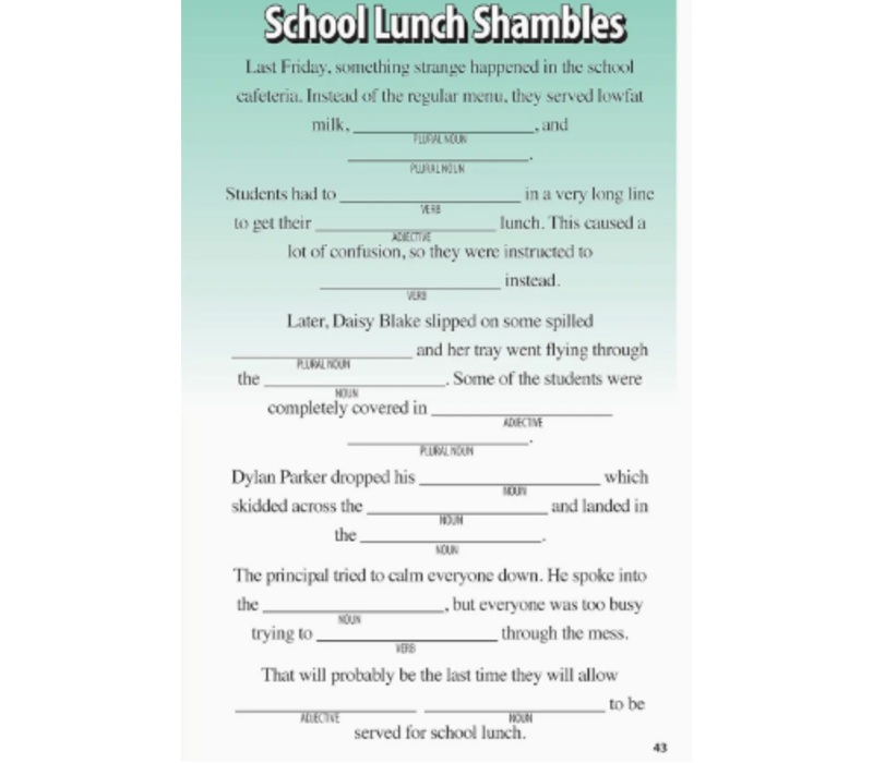 Super Funny Fill-Ins For Kids*