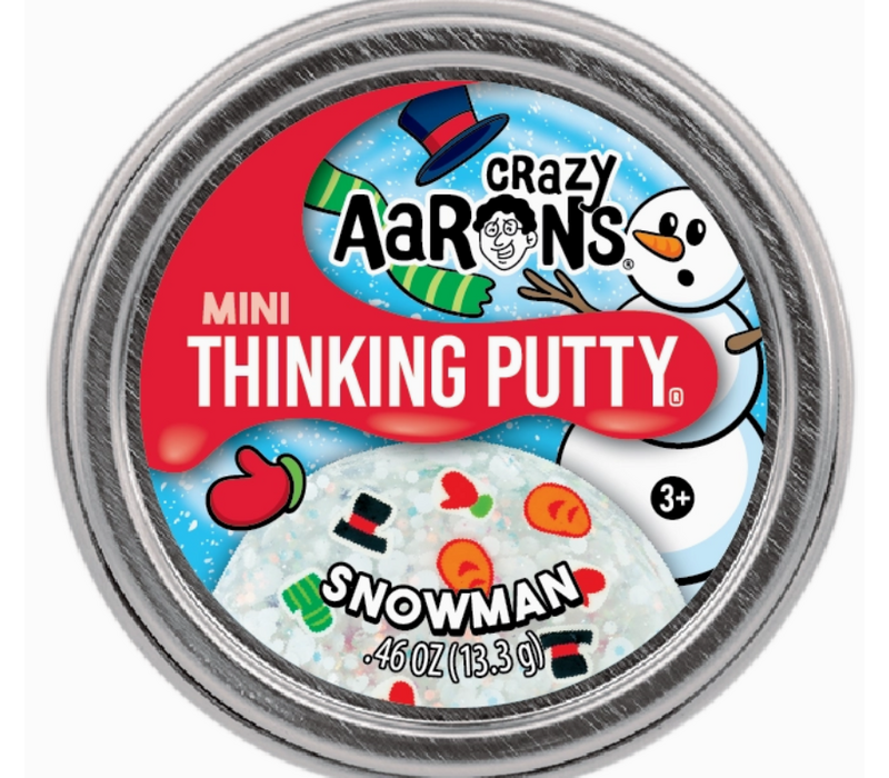 Crazy Aarons Snowman Mini 2 Inch Thinking Putty Tin*