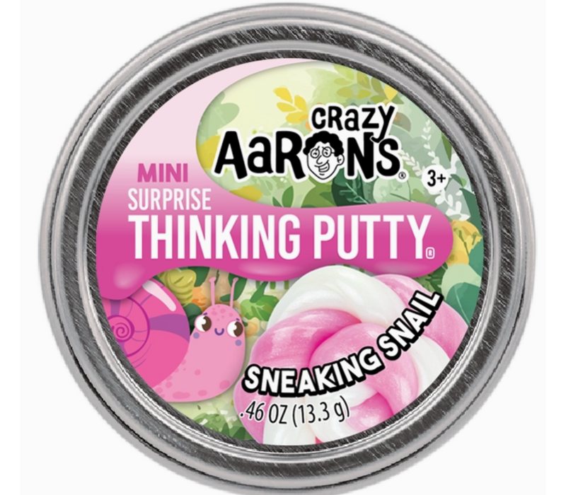 Crazy Aaron's Thinking Putty Mini Tin -Sneaking Snail  *
