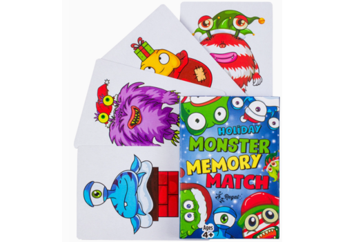 Regal Games Holiday Kid's Card Games PDQ - Holiday Monster Memory Match *