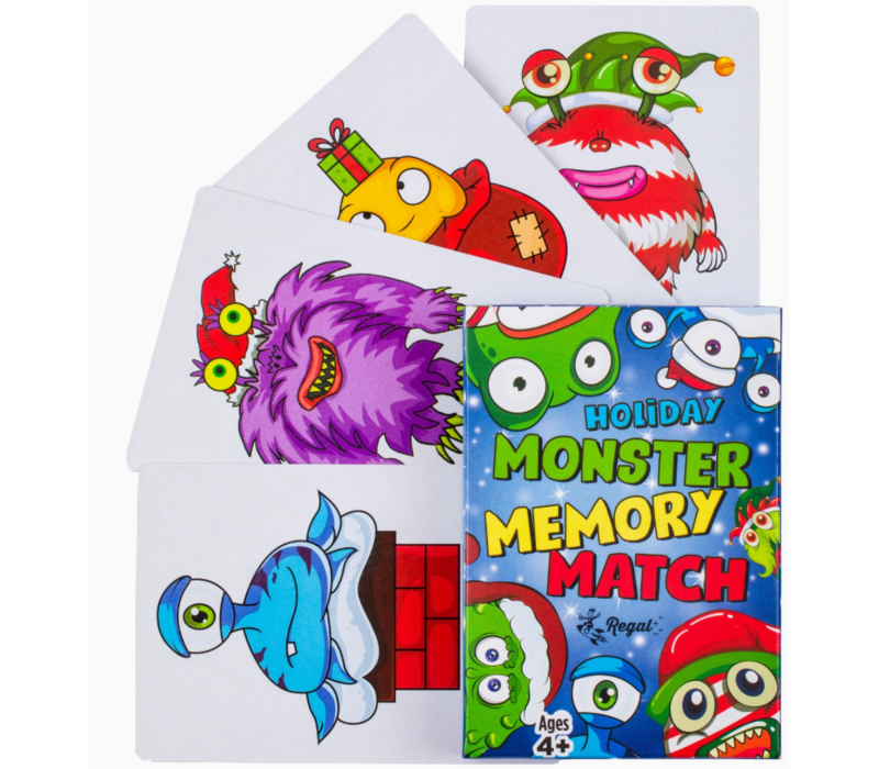 Holiday Kid's Card Games PDQ - Holiday Monster Memory Match *