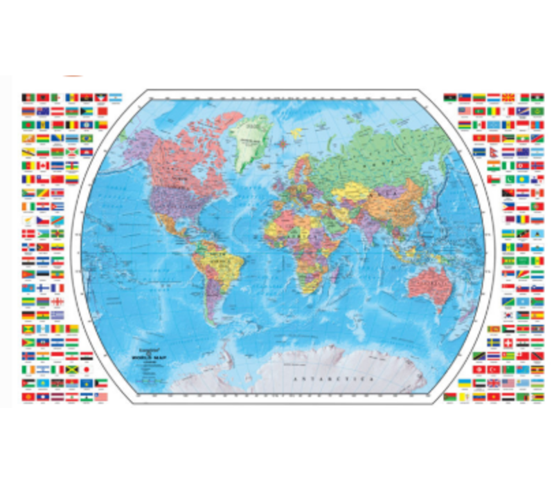 Replogle Laminated World  Map*