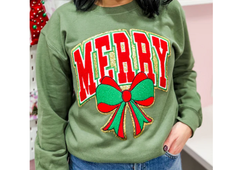 Lessons In Positivity Varsity Merry Patch Sweater - medium*