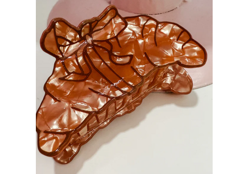 Lessons In Positivity Coquette Croissant Hair Clip*