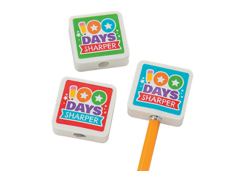 100 Days Smarter Pencil Topper Erasers (sold individually)