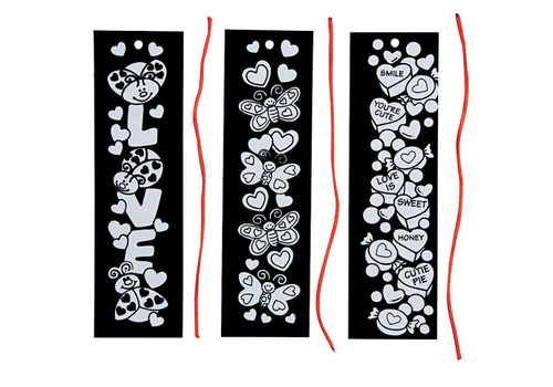 Color Your Own Valentine's Day Bookmark (sold individually)