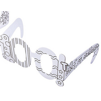 Color Your Own 100th Day of School  Glasses (12 per package)