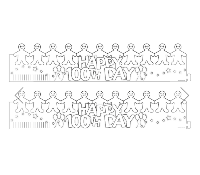 Happy 100th Day Crowns - Colour Your Own (24 per package)