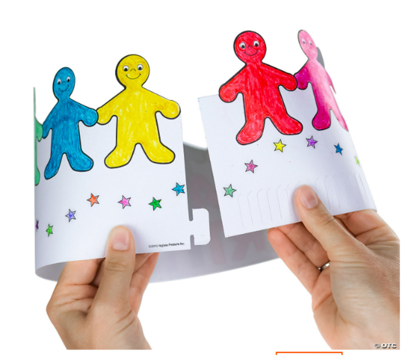 Happy 100th Day Crowns - Colour Your Own (24 per package)