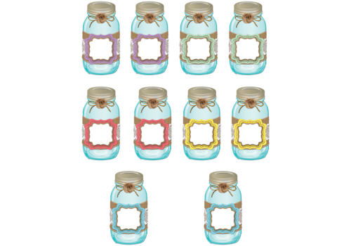 Teacher Created Resources Shabby Chic Mason Jar Accents  (D)