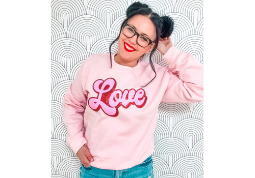 Lessons In Positivity Retro Love Sweater- small