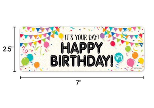 Creative Teaching Press Core Decor Happy Birthday Bookmark NEW!