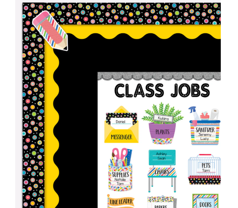 Core Decor Dotted Dots on Black  Border