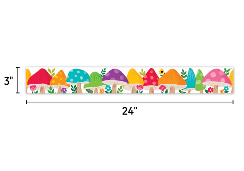 Creative Teaching Press Woodland Friends Jumbo Mushroom Border NEW!